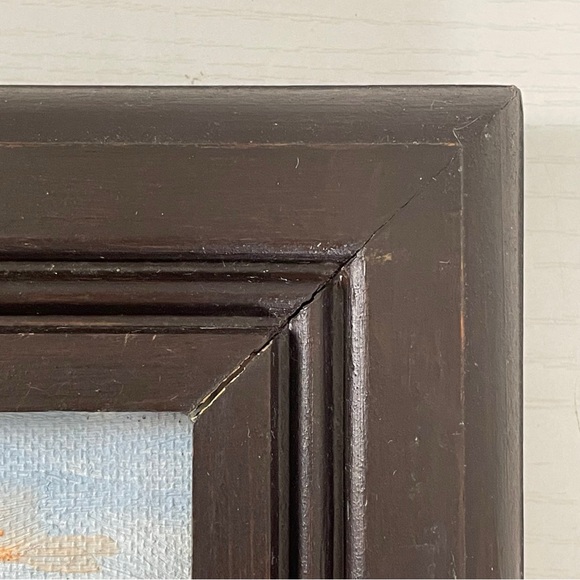 80s hand painted winter scene by Nina Shaw artwork - Picture 6 of 8